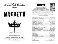 Programweb Macbeth Chasepkthtr.Qxp