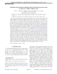 Simulation of Hydrodynamic Tunneling Induced by High-Energy Proton Beam in Copper by Coupling Computer Codes