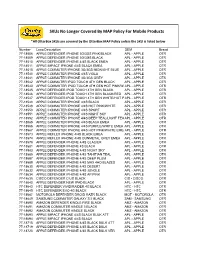 Skus No Longer Covered by MAP Otterbox 4.2.19