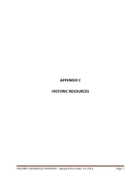 Appendix C Historic Resources