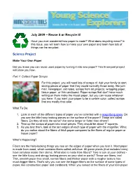 July 2009 – Reuse It Or Recycle It!
