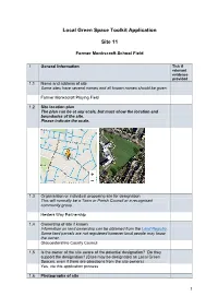 Local Green Space Toolkit Application Site 11