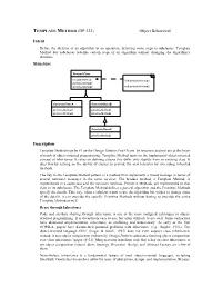 Object Behavioral Intent Structure Description
