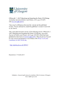 O'driscoll, C. (2017) Knowing and Forgetting the Easter 1916 Rising