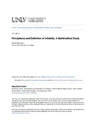 Perceptions and Definition of Infidelity: a Multimethod Study