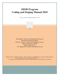 SEER Program Coding and Staging Manual 2018
