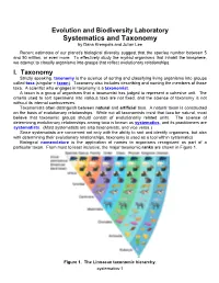 Systematics and Taxonomy by Dana Krempels and Julian Lee