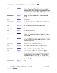 This Transcript Was Exported on Dec 18, 2019 - View Latest Version Here