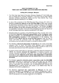 Adopted Joint Statement of the Third East Asia Summit