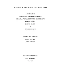 An Analysis of Joan Tower's Solo Keyboard Works a Dissertation