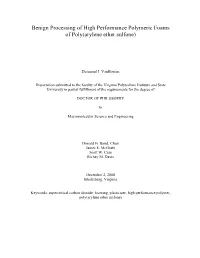 Environmentally Benign Processing of Polymers Using Near Supercritical