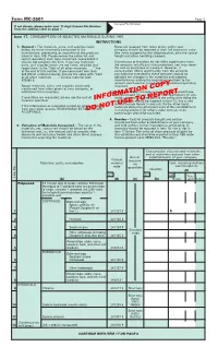 Form MC-2601 Page 5 Census File Number If Not Shown, Please Enter Your 11-Digit Census File Number from the Address Label on Page 1