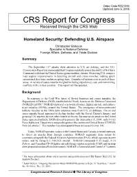 Homeland Security: Defending U.S. Airspace