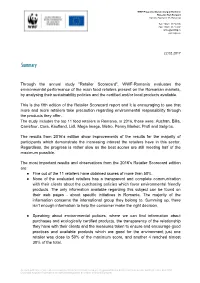 Retailer Scorecard Summary