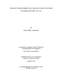 The Black Power Movement and the Black Student Union (Bsu)