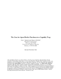 The Case for Open-Market Purchases in a Liquidity Trap