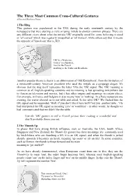 The Three Most Common Cross-Cultural Gestures Allan and Barbara Pease