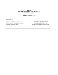 Before the Public Service Commission of South Carolina Docket No. 2011