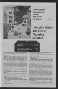 Interview Guide and Career Planning Services