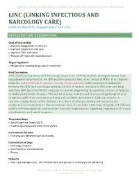 LINKING INFECTIOUS and NARCOLOGY CARE) Evidence-Based for Engagement in HIV Care