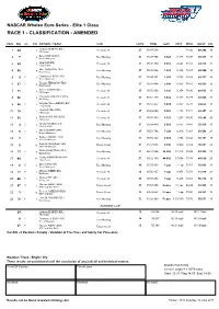 NASCAR Elite 1 Classification