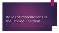 Programming and Periodization