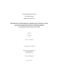 The Historical Developmental Perspective of Thomas S