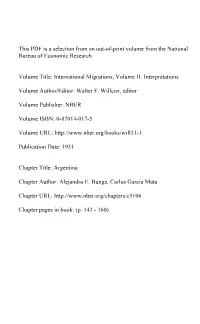 This PDF Is a Selection from an Out-Of-Print Volume from the National Bureau of Economic Research