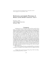 Waldensian and Catholic Theologies of History in the XII-XIV Centuries: Part I