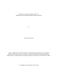 With Every Living Creature That Is with You: Exploring Relational Ontology and Non-Human Animals