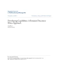 A Feminist Discourse Ethics Approach Chad Kleist Marquette University