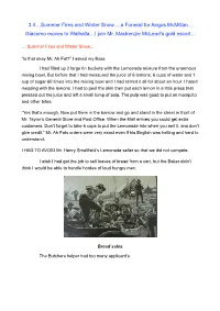 A Funeral for Angus Mcmillan… Giacomo Moves to Walhalla…I Join Mr
