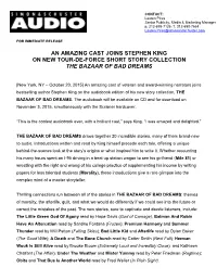 An Amazing Cast Joins Stephen King on New Tour-De-Force Short Story Collection the Bazaar of Bad Dreams
