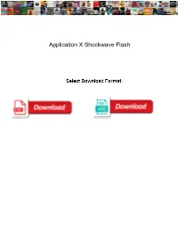Application X Shockwave Flash