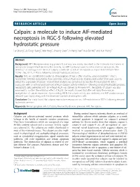 Calpain: a Molecule to Induce AIF-Mediated Necroptosis in RGC-5