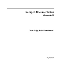 Neo4j.Rb Documentation Release 8.2.5