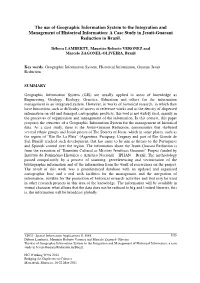 Paper Proposes the Structure of a Geographic Information System for the Management of Historical Data
