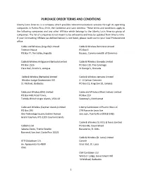 Purchase Order Terms and Conditions