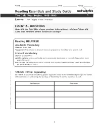 Reading Essentials and Study Guide: the Cold War Begins