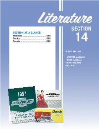 SECTION SECTION at a GLANCE: Manuals