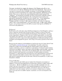 Winnipesaukee Brook Trout Summary