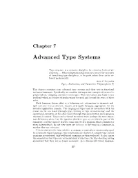 Advanced Type Systems