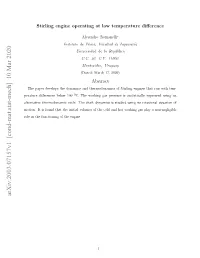 Arxiv:2003.07157V1 [Cond-Mat.Stat-Mech] 10 Mar 2020 Oin Ti on Htteiiilvlmso H Odadho Engine