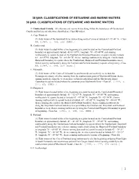 Classification of Estuarine and Marine Waters