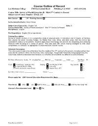 Course Outline of Record Los Medanos College 2700 East Leland Road Pittsburg CA 94565 (925) 439-2181