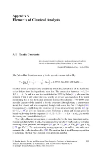 Elements of Classical Analysis