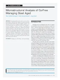 Microstructural Analysis of Co-Free Maraging Steel Aged Aline Castilho Rodrigues1, Heide Heloise Bernardi1, Jorge Otubo2