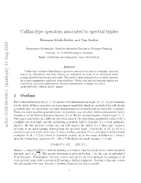 Callias-Type Operators Associated to Spectral Triples