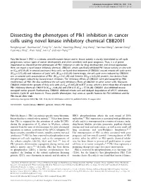Dissecting the Phenotypes of Plk1 Inhibition in Cancer Cells Using