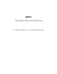 MH17 the Open Source Evidence